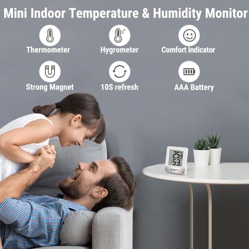 Thumbnail 2 de TempPro TP49 Small Digital Hygrometer: Compact Indoor Thermometer with Comfort Indicators