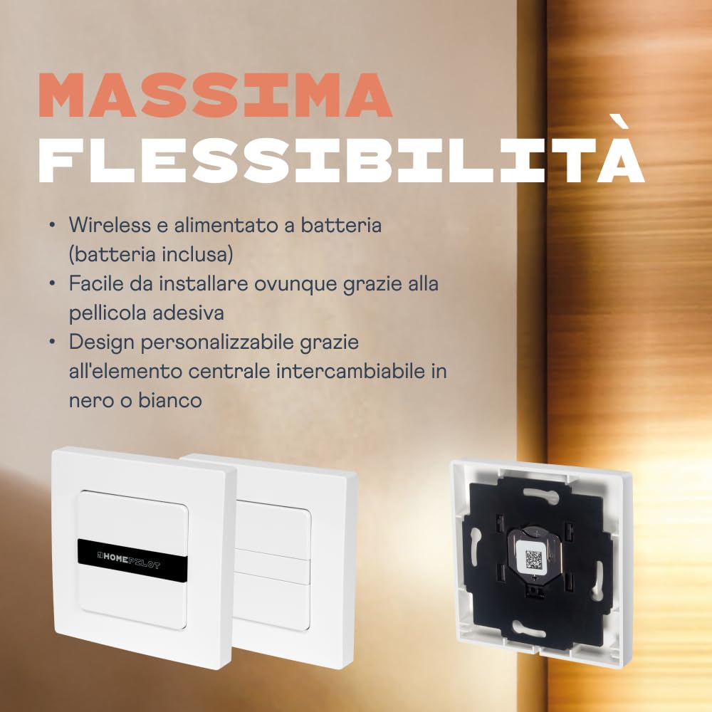 Detalle de HOMEPILOT Pulsante Smart a parete 1 gruppo: controllo manuale di dispositivi Smart Home
