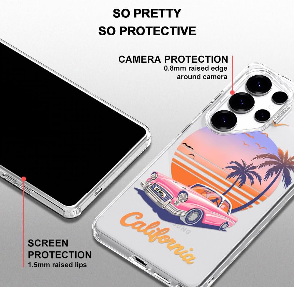 Detalle de MOSNOVO Galaxy S25 Ultra Case: Clear, Shockproof Protection with Military-Grade Confidence