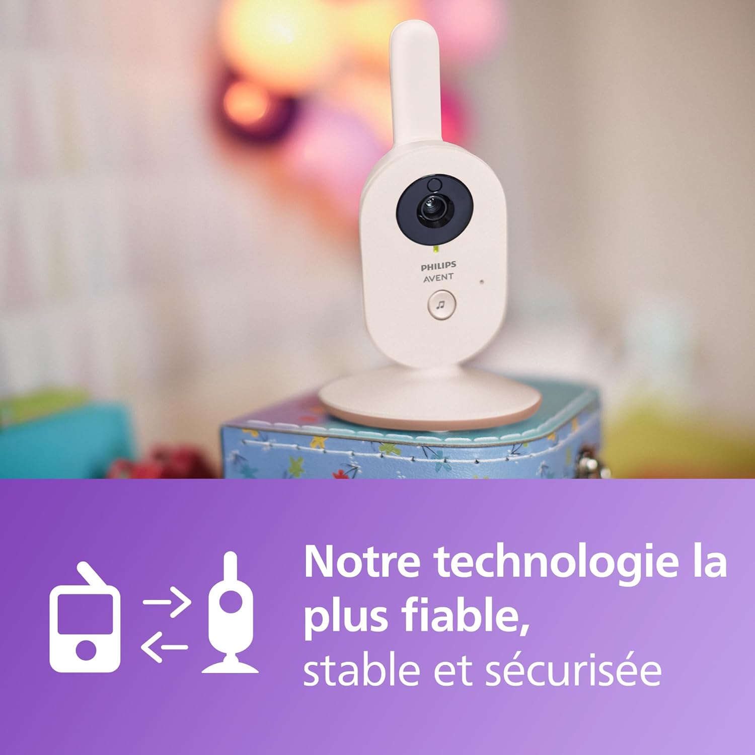 Detalle 2 de AVENT Philips Babyphone vidéo Advanced – DEKRA certifié, caméra et audio, 2,8
