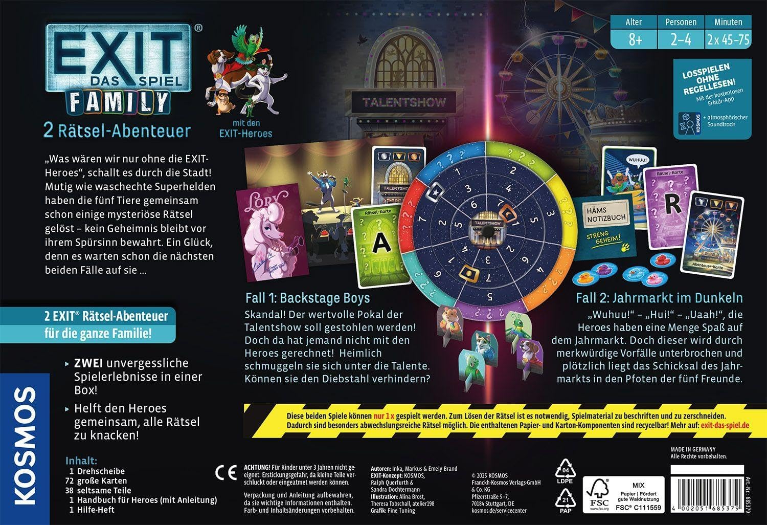 Detalle 2 de Kosmos 685379 Exit® Il Gioco Family – Due avventure per la famiglia (8+)