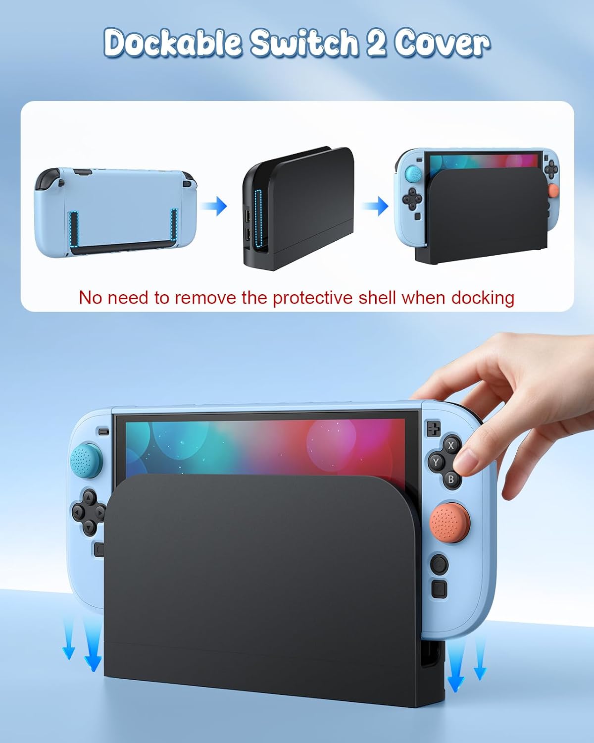 Thumbnail 2 de FYOUNG Switch 2 Cover Case & Screen Protector Dockable Shell