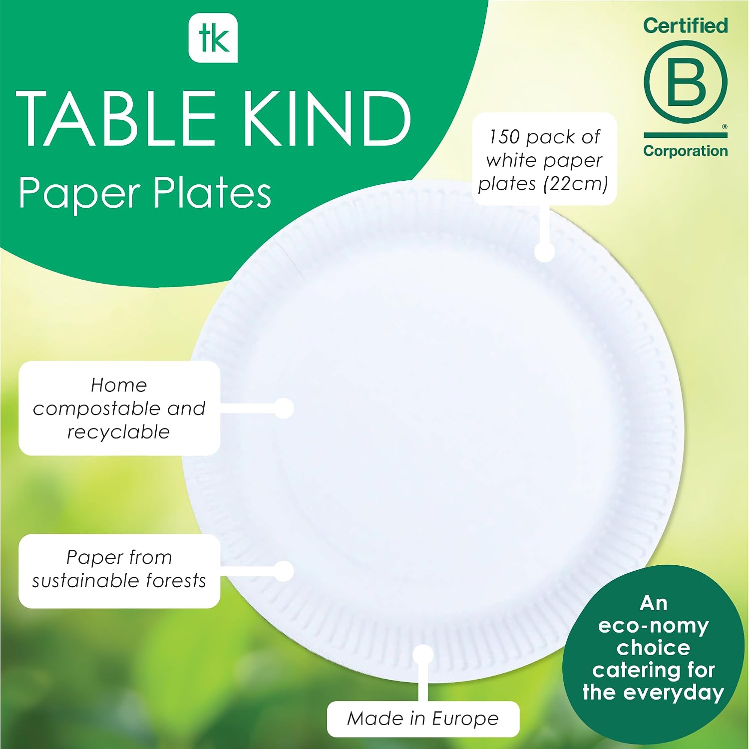 Thumbnail 6 de Table Kind 150 Paper Plates 22cm