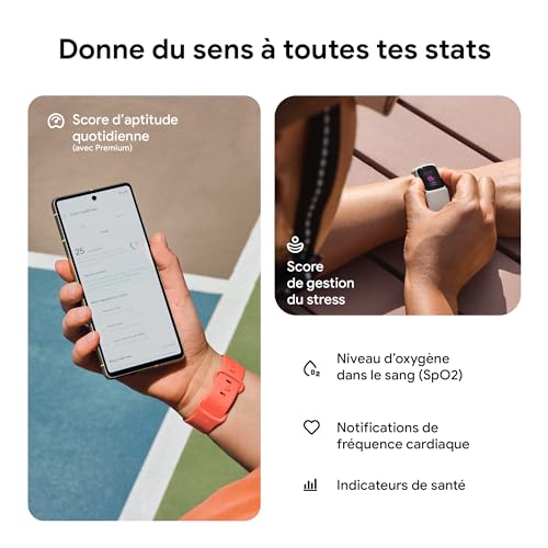 Thumbnail 5 de Fitbit Charge 6 avec abonnement Google Health Premium et bracelet Porcelaine/Aluminium Argent