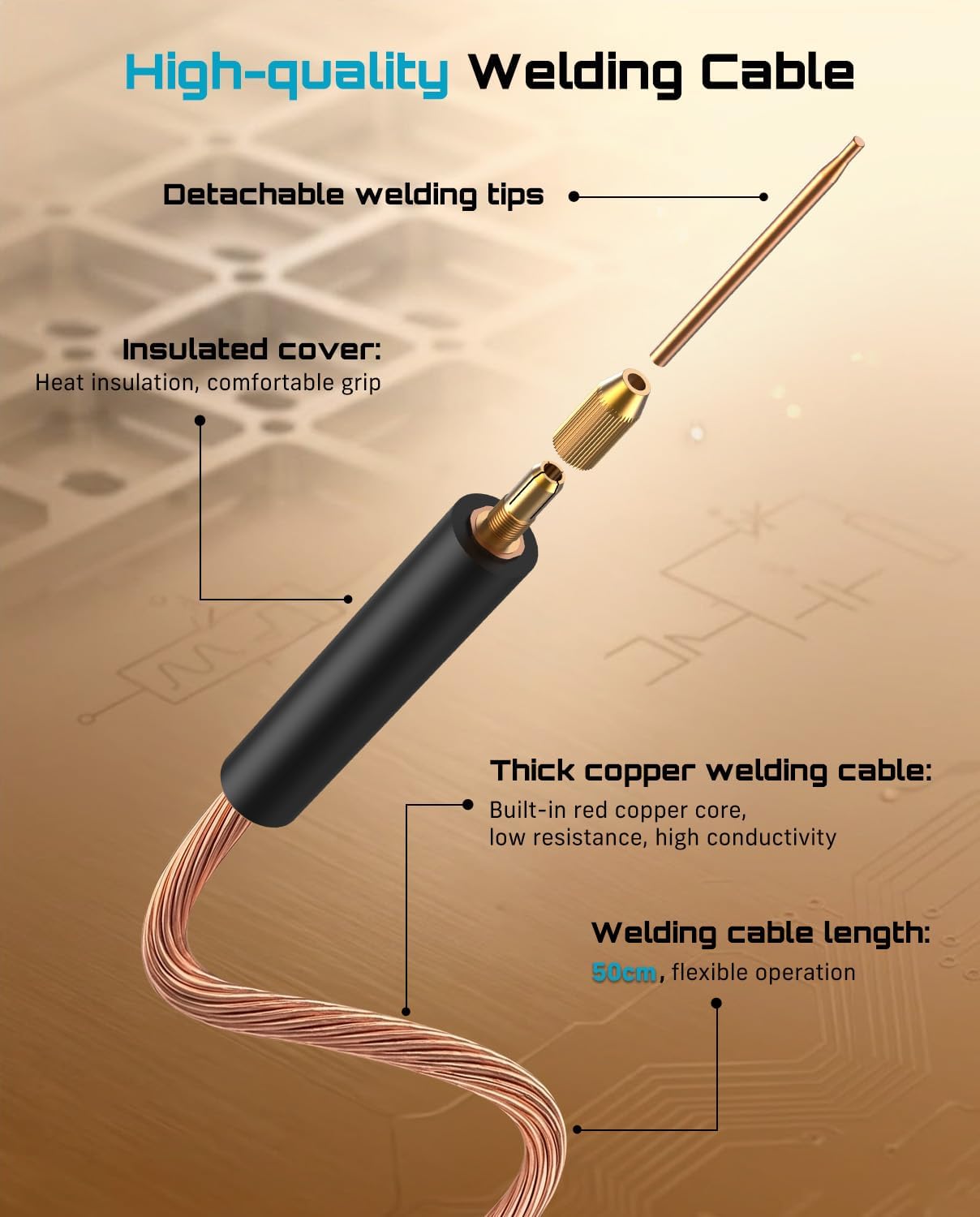 Detalle 2 de SEESII SE-223 Capacitive Battery Spot Welder, 10kW, 0.2mm Pure Nickel