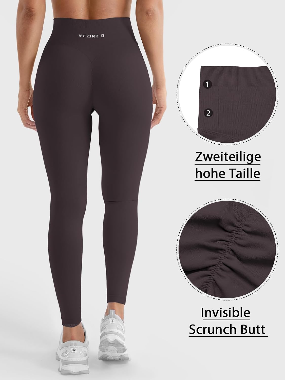 Thumbnail 3 de YEOREO Damen Sportleggings mit 90% Nylon