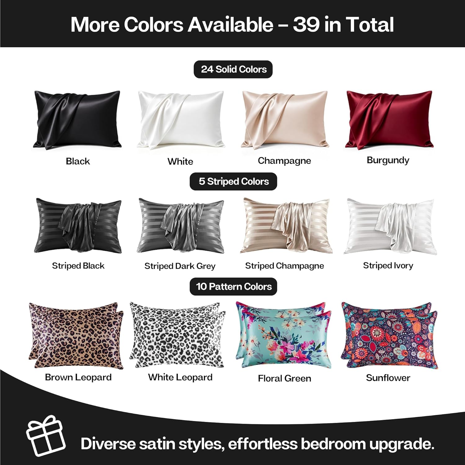 Thumbnail 6 de MR&HM Satin Pillowcase 20x30 Queen 2-Pack