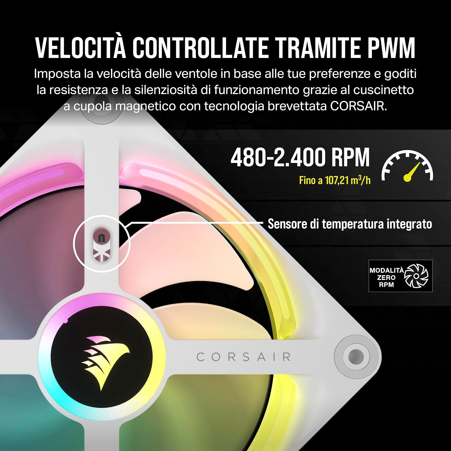 Thumbnail 5 de CORSAIR iCUE LINK QX120 Cupola 120mm Bianco