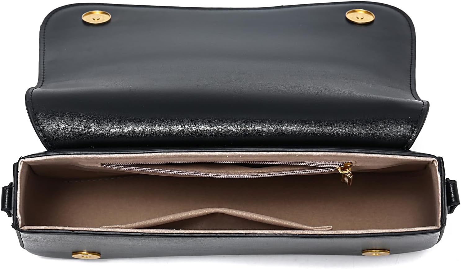 Detalle de JOLLQUE Crescent Shoulder Bag for Women – Small Leather Dumpling Crossbody