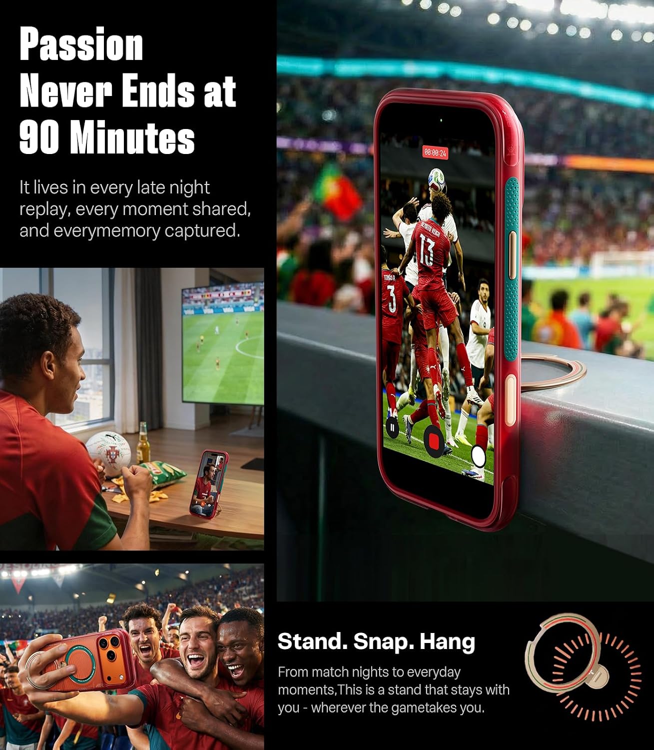 Detalle de TORRAS Q3 Air Limited Edition for iPhone 17 Pro Max, Inspired by Portugal Football Federation