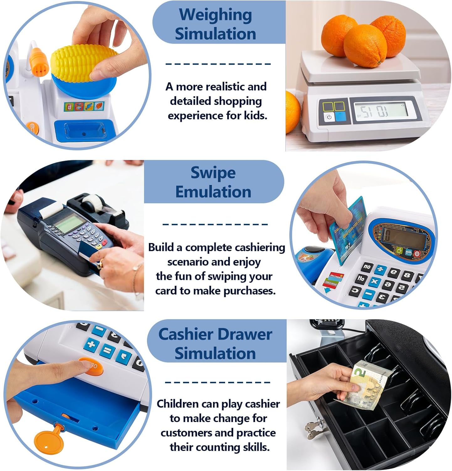Detalle 2 de HERSITY Childs Till Cash Register