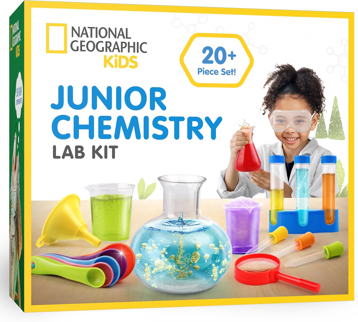 Detalle de NATIONAL GEOGRAPHIC Kids Junior Chemistry Set – Full Early Learning Lab Kit (50 Experiments, 20+ Lab Tools)