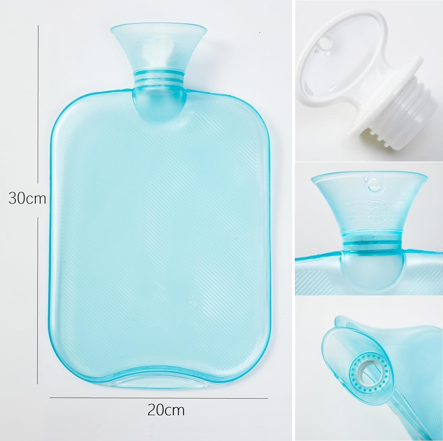 Detalle de Siyecioa Wärmflasche mit weichem Bezug – 2 Liter Kuscheltierschen mit Känguru-Tasche, Bettwärmer für Kinder und Erwachsene
