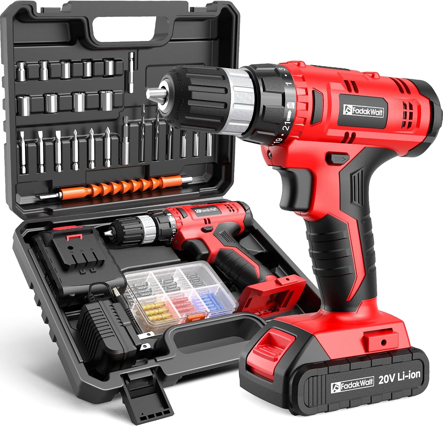 Detalle de FADAKWALT Cordless Drill, 1.5 Ah Battery