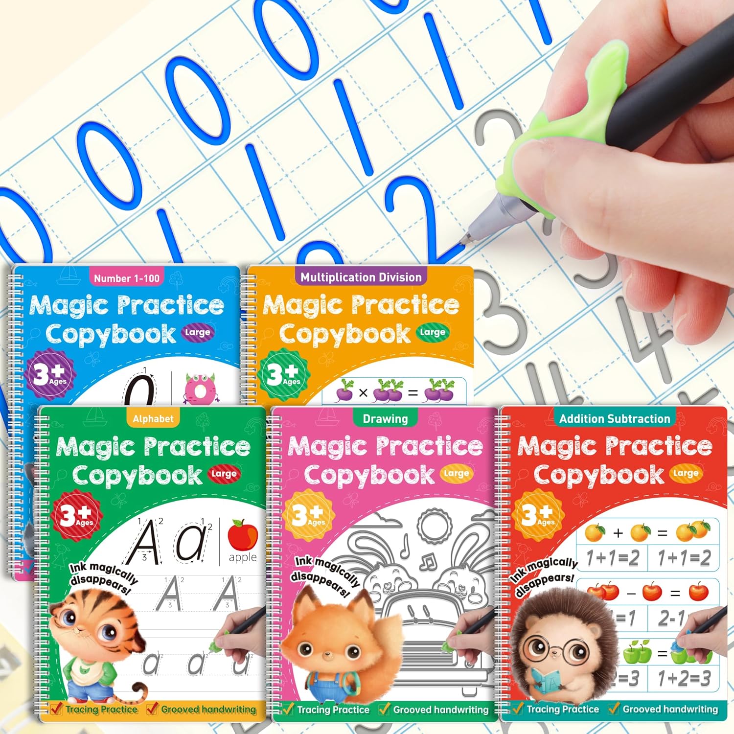 Detalle de Magic Grooved Handwriting Practice Books 10.2in
