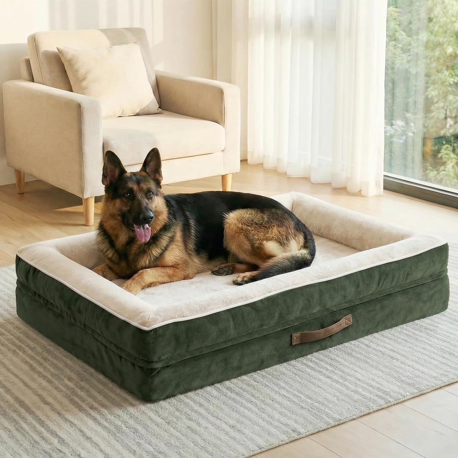 Thumbnail 6 de Renvix XXL Orthopedic Dog Bed (137x91x19cm) – waterproof sofa-style pet bed with removable washable cover