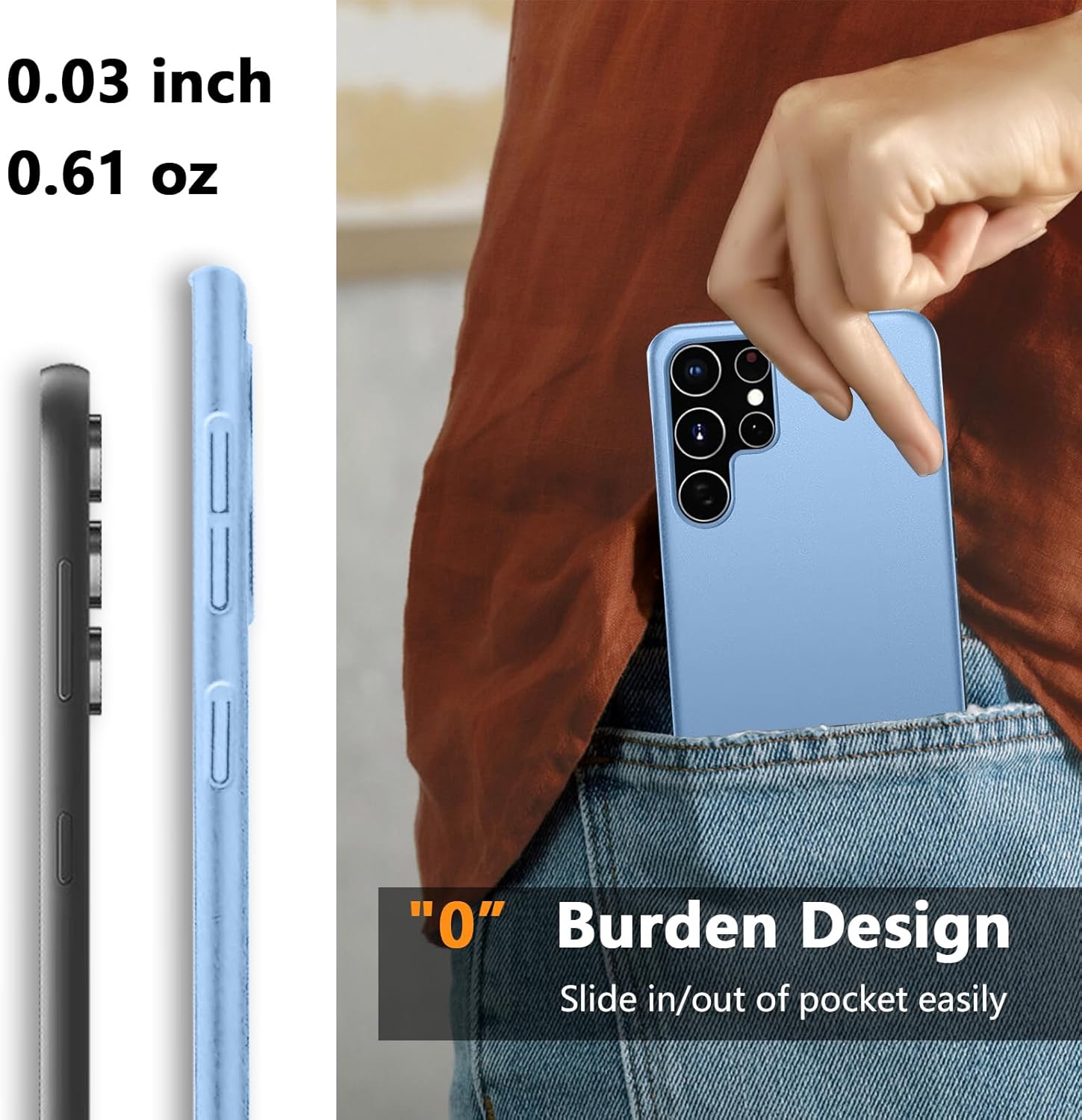 Detalle de Galful Slim Case für Samsung Galaxy S24 Plus – Matte, Ultra Dünn, 6,7