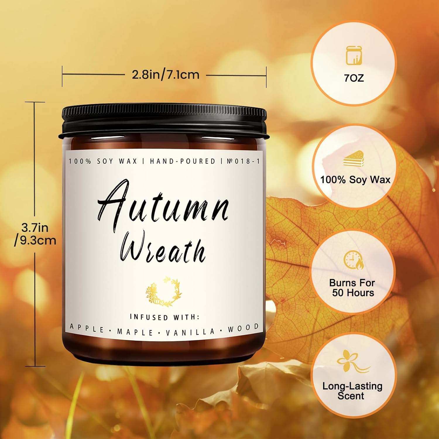 Detalle 2 de Auelife Fall Candle Set 4-Pack scented candles 🕯