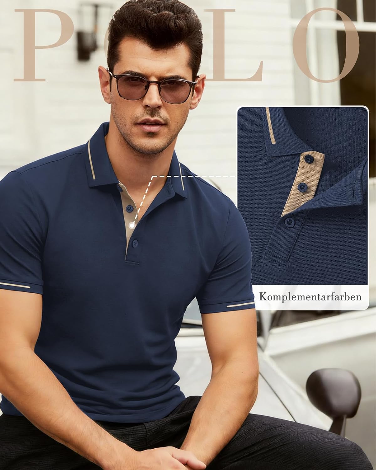 Thumbnail 2 de Herren Poloshirts-Business Kurzarm
