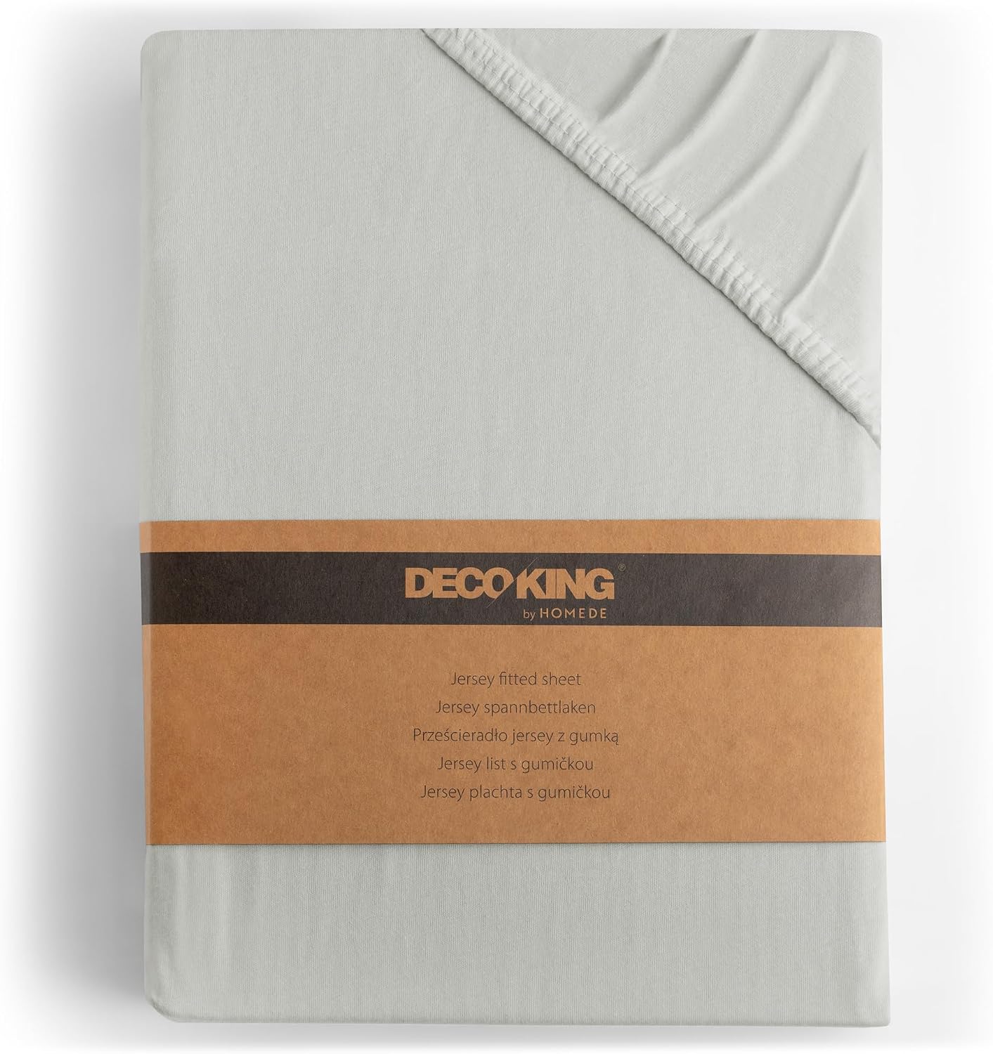 Detalle de DecoKing Spannbettlaken Amber Collection 80x200 / 90x200 cm – Jersey, 100% gekämmte Baumwolle