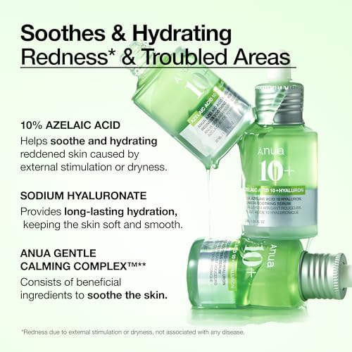 Detalle de ANUA Azelaic Acid 10 Hyaluron Redness Soothing Serum, 30ml