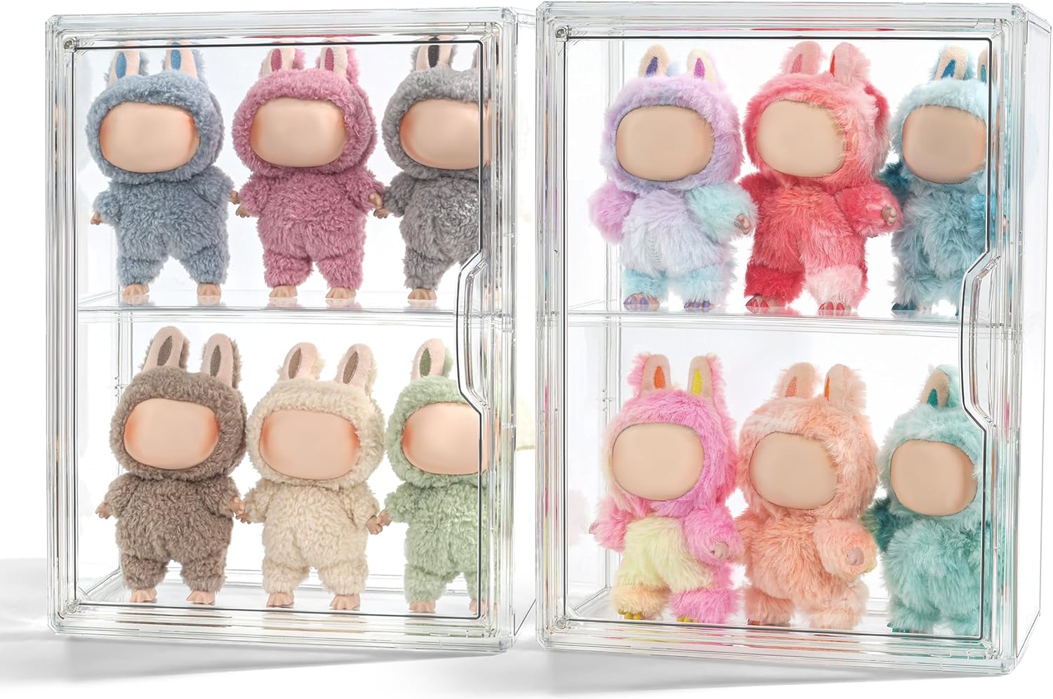 Thumbnail 4 de 3-Tier Clear Acrylic Display Case (14" x 10.5" x 5.5") for Labubu Figures and POP MART collectibles