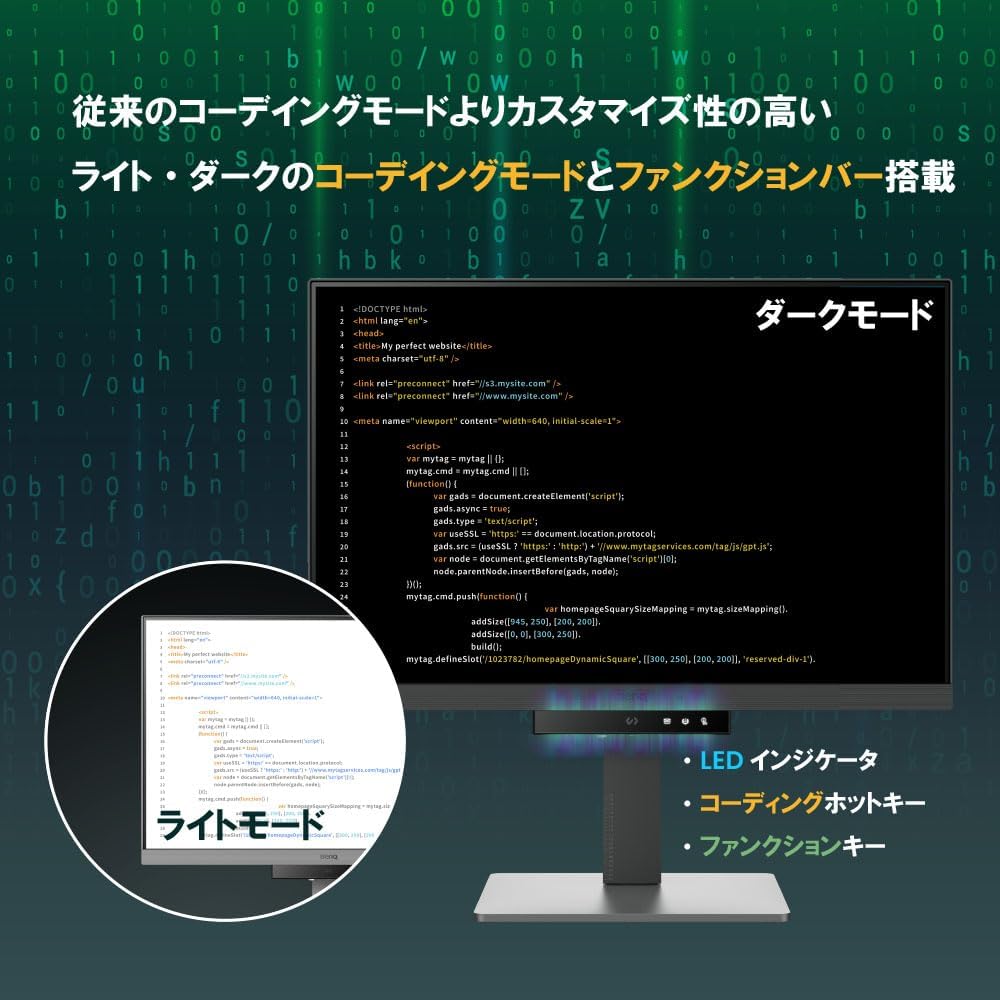Detalle de BenQ RD280U 28.2インチ 4K+プログラミングモニター、3:2・Nano Matte・USB Type-C 90W給電