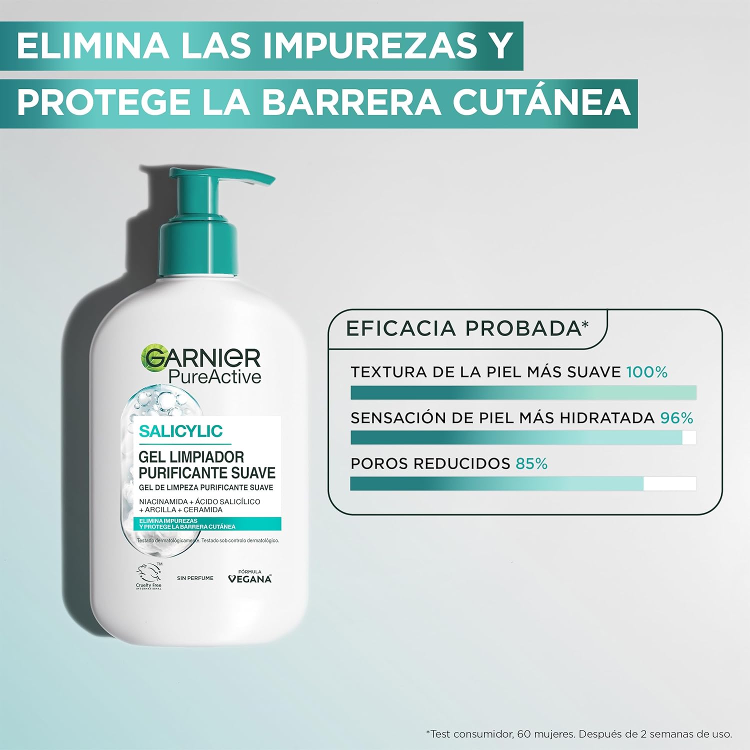 Detalle 2 de Garnier Pure Active Pack x2 Gel Hidratante 250ml