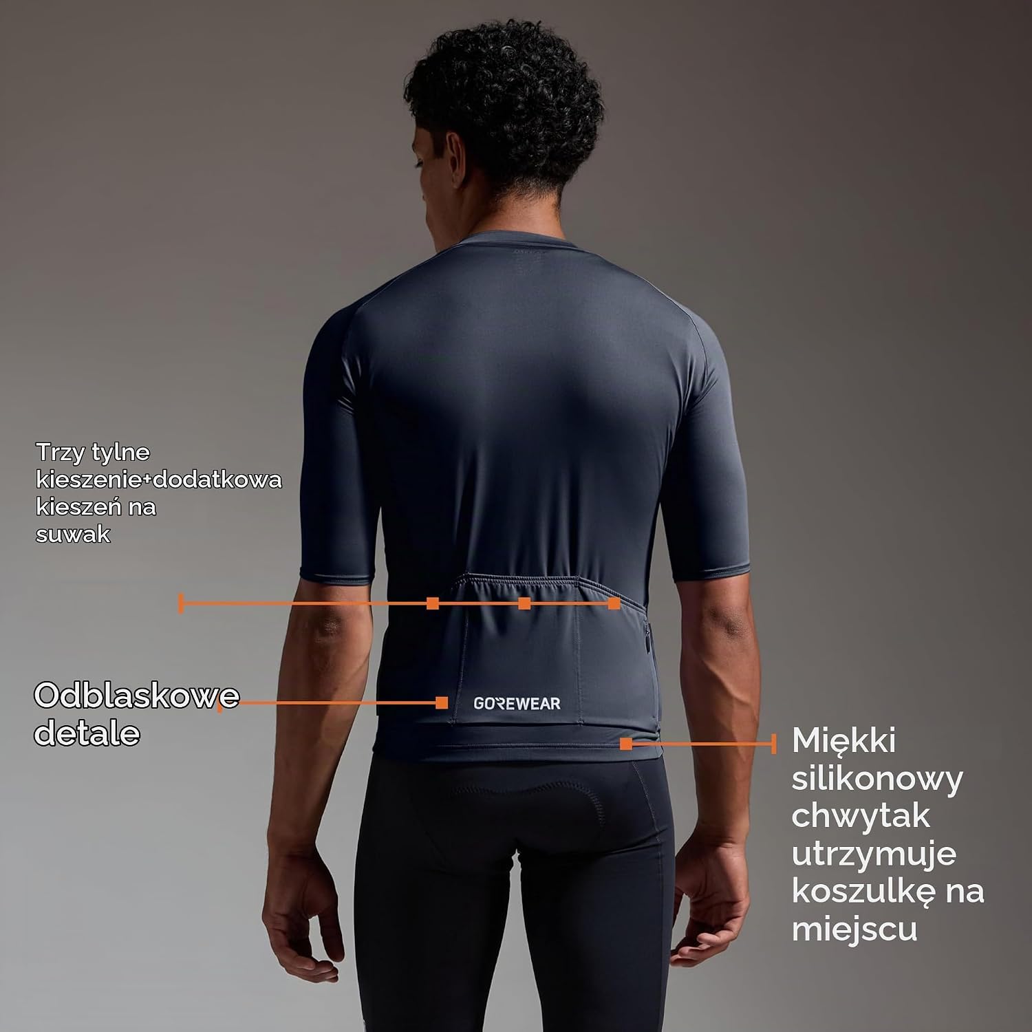 Detalle 1 de GOREWEAR SPINSHIFT – męski trykot kolarski do codziennych treningów