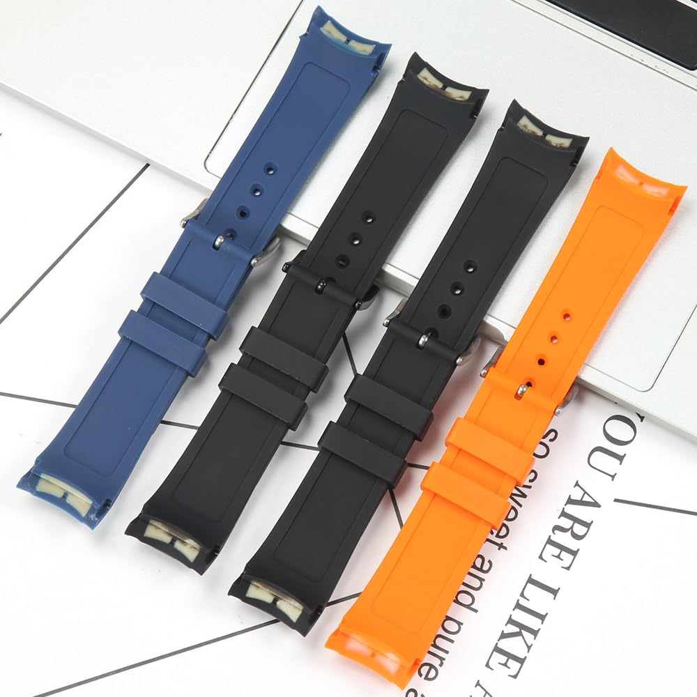 Thumbnail 3 de MCXGL Silikon-Ersatzband 23 mm mit gebogenem Ende für Citizen Eco-Drive Weekender (AW1150-07E, AW1158-05L)