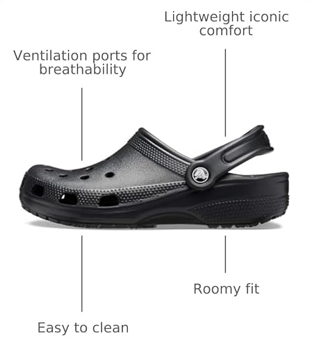 Thumbnail 5 de Crocs Unisex-Adult Classic Clogs - Black (9 Women/7 Men)
