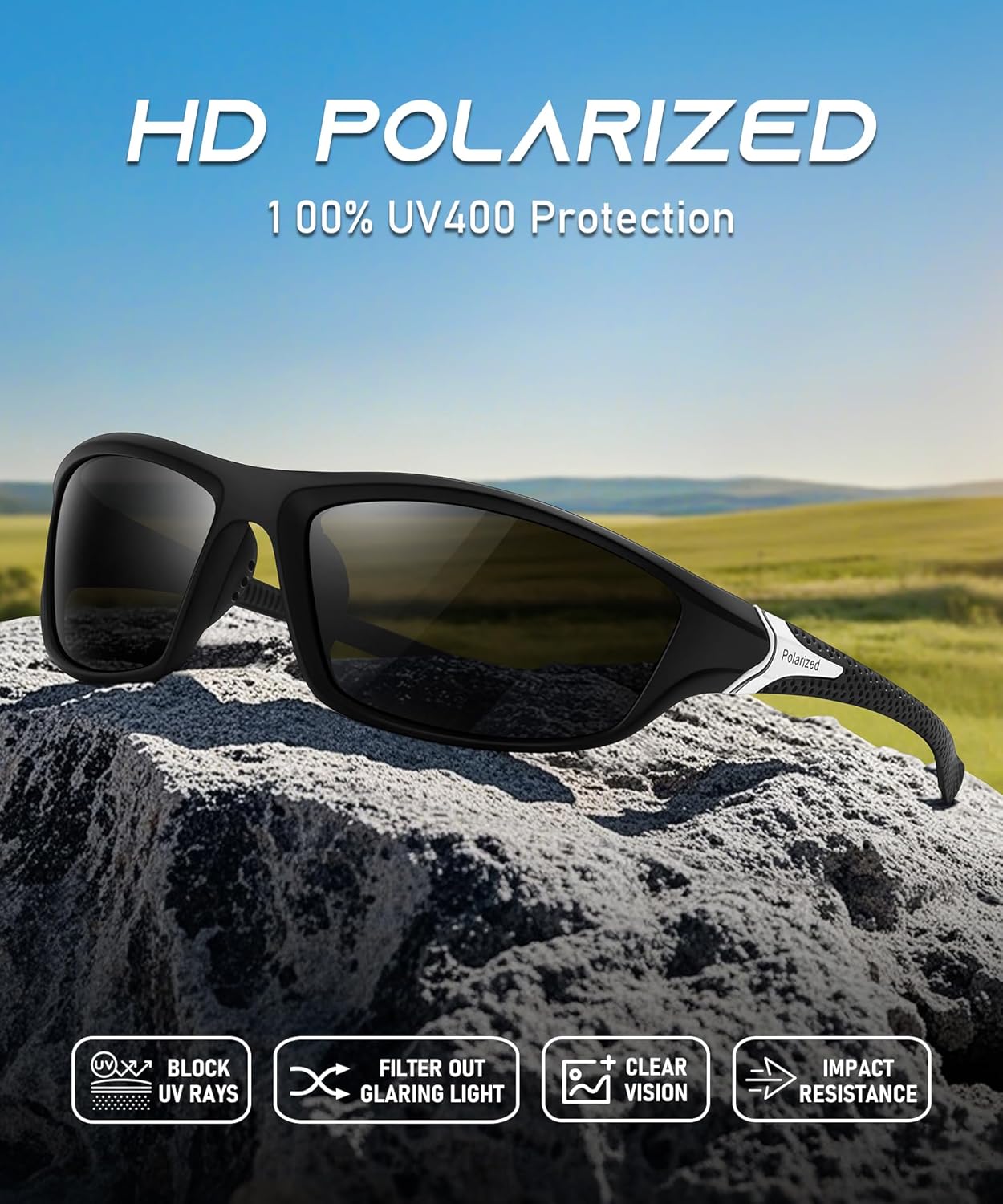 Thumbnail 5 de Perfectmiaoxuan Polarized Sunglasses: HD Pilot Lenses, Light TR90 Frame for Everyday Outdoor Life