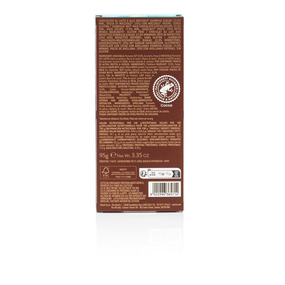 Thumbnail 4 de Venchi Nocciolata Gianduia Milchschokoladentafel mit „Piemont-Haselnüss“, 95 g – glutenfrei