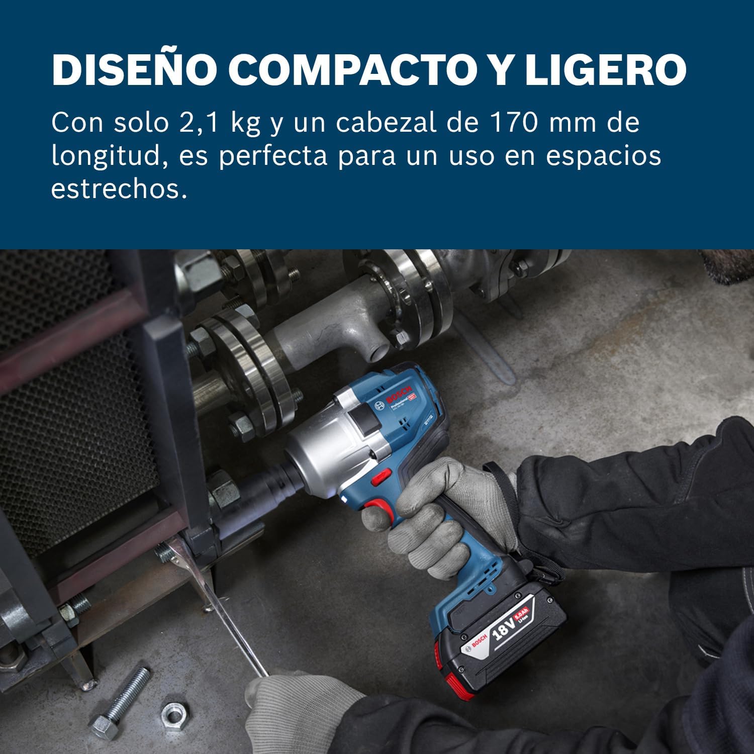 Detalle de Bosch GDS 18V-780 llave de impacto 780 Nm