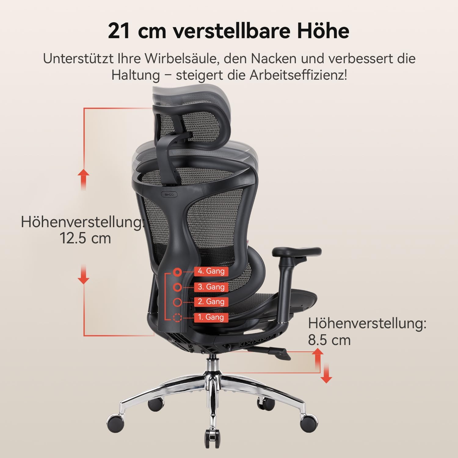 Thumbnail 4 de SIHOO Doro C300 ergonomischer Bürostuhl 150 kg