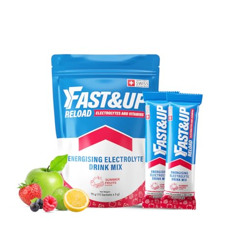 Detalle de Fast&Up Reload Electrolyte Powder Drink Mix (15 sachets) – Summer Fruits