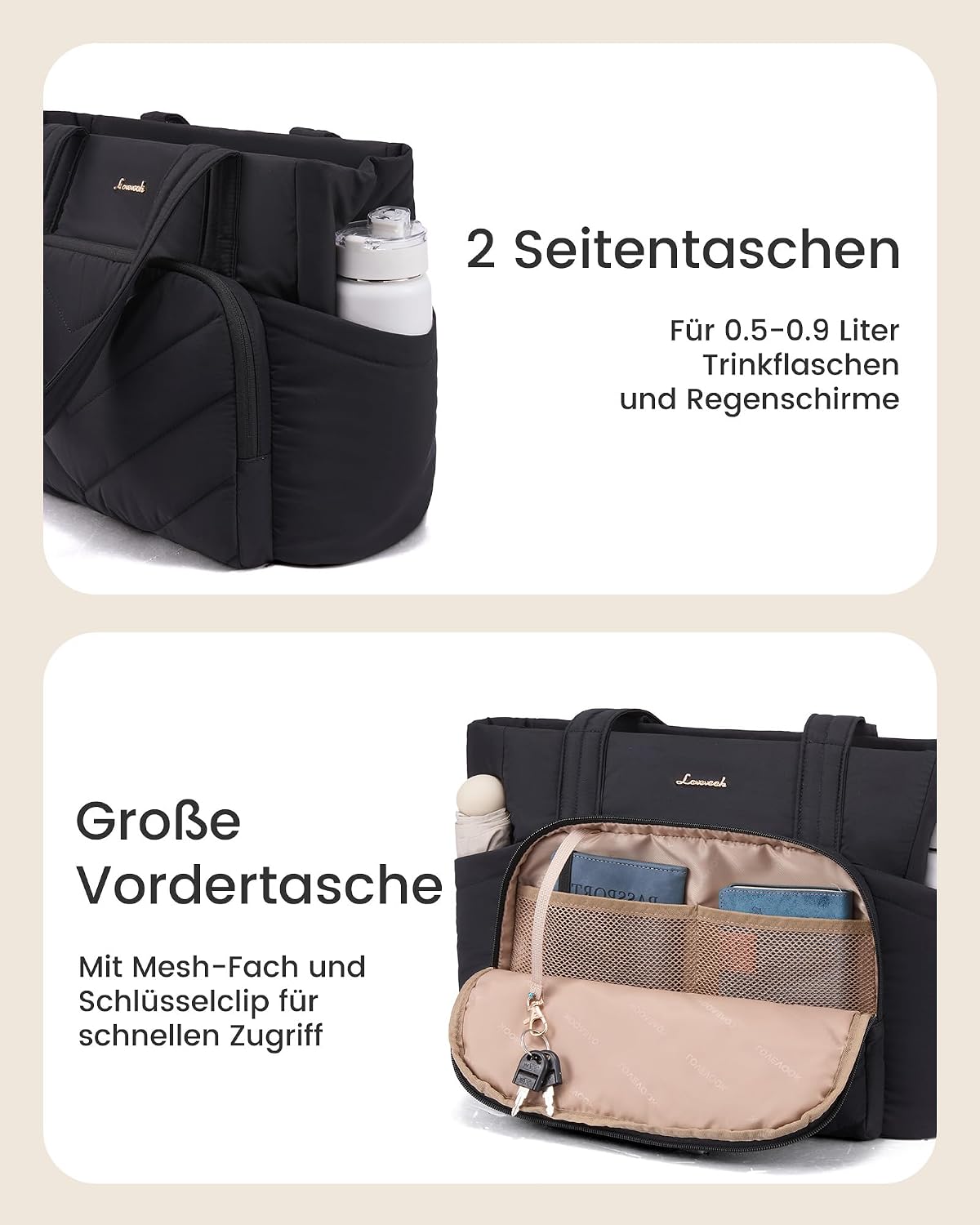 Thumbnail 1 de LOVEVOOK Shopper Tasche 42 x 18 x 31 cm