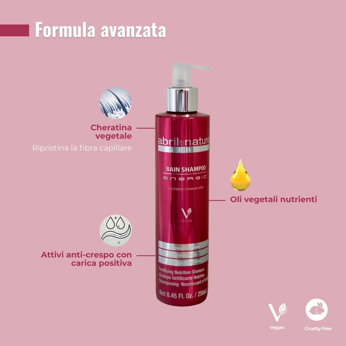 Thumbnail 4 de abril et nature Shampoo Capillare Energic 1000 ml per capelli con frizz ed elettricità statica