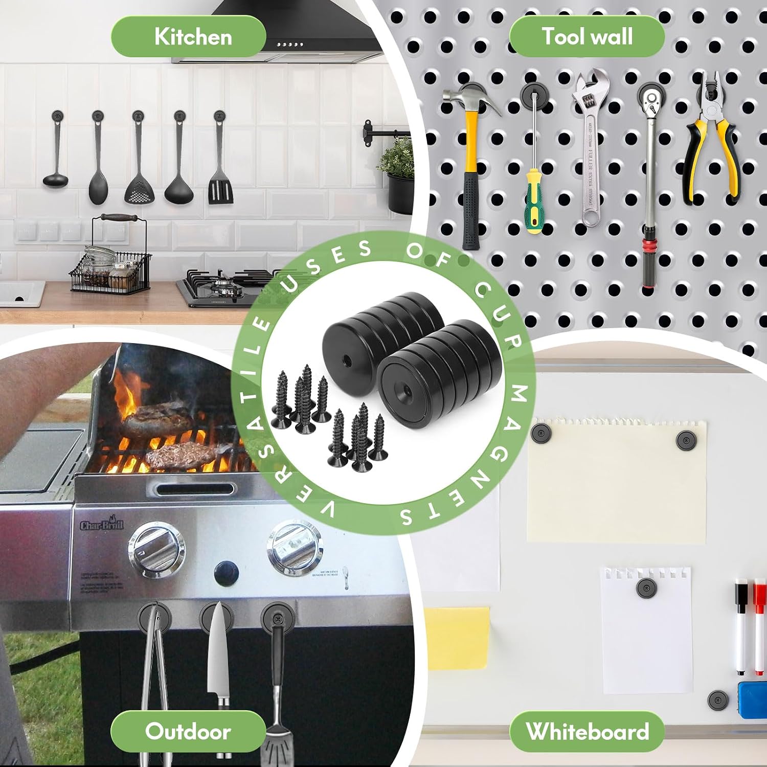 Detalle 2 de Neosmuk Neodym-Magnet 40 kg Schwarz