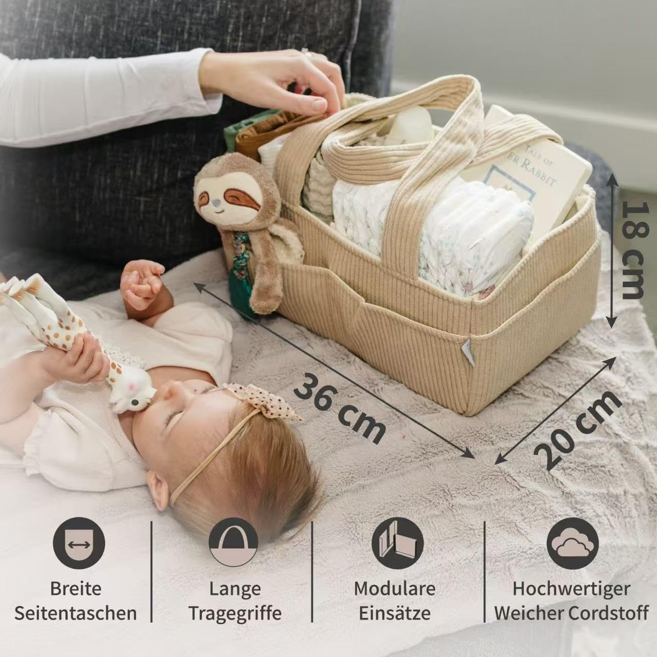 Thumbnail 2 de PUTSKA Baby Diaper Caddy 36x23x18 cm