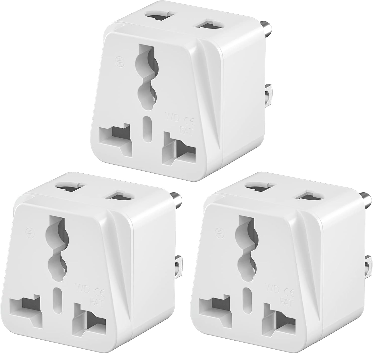Thumbnail 6 de 2 Stück Universal-Reiseadapter für Indien – Klein-EU 4.0 mm zu Typ D (UK/CH/IT/US/AU auf Typ D), 2500W, Weiß