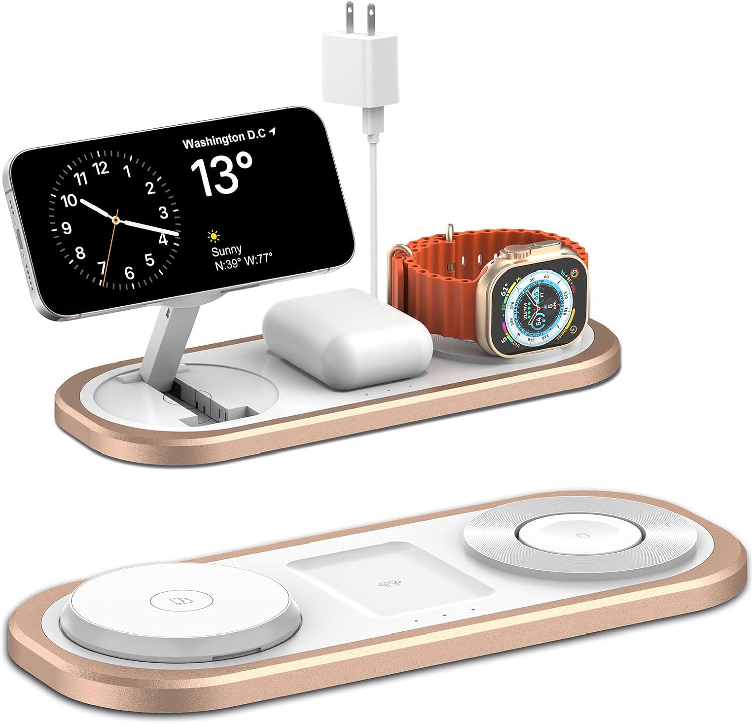Detalle de 3 in 1 Fast Wireless Charger Stand for iPhone