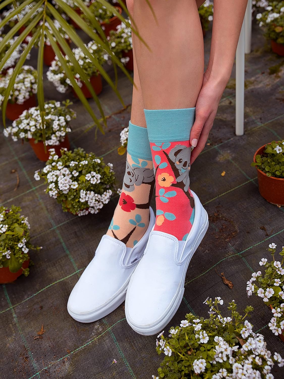 Detalle de Dedoles Socken Unisex – Motivreiche Zweiteilig-Paarung, linke/rechte Socke jeweils mit eigenem Design