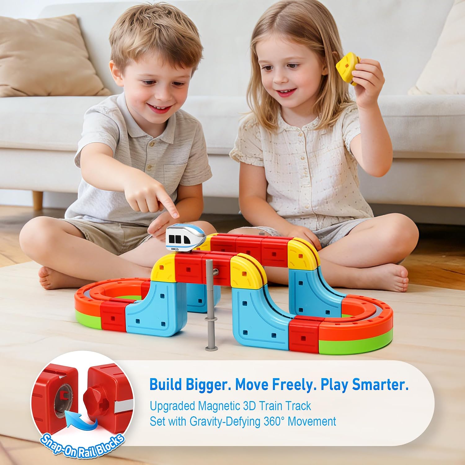 Thumbnail 1 de Hamino Electric Train Set for Kids with Anti-Gravity Magnetic Floating Tracks – 26 PCS