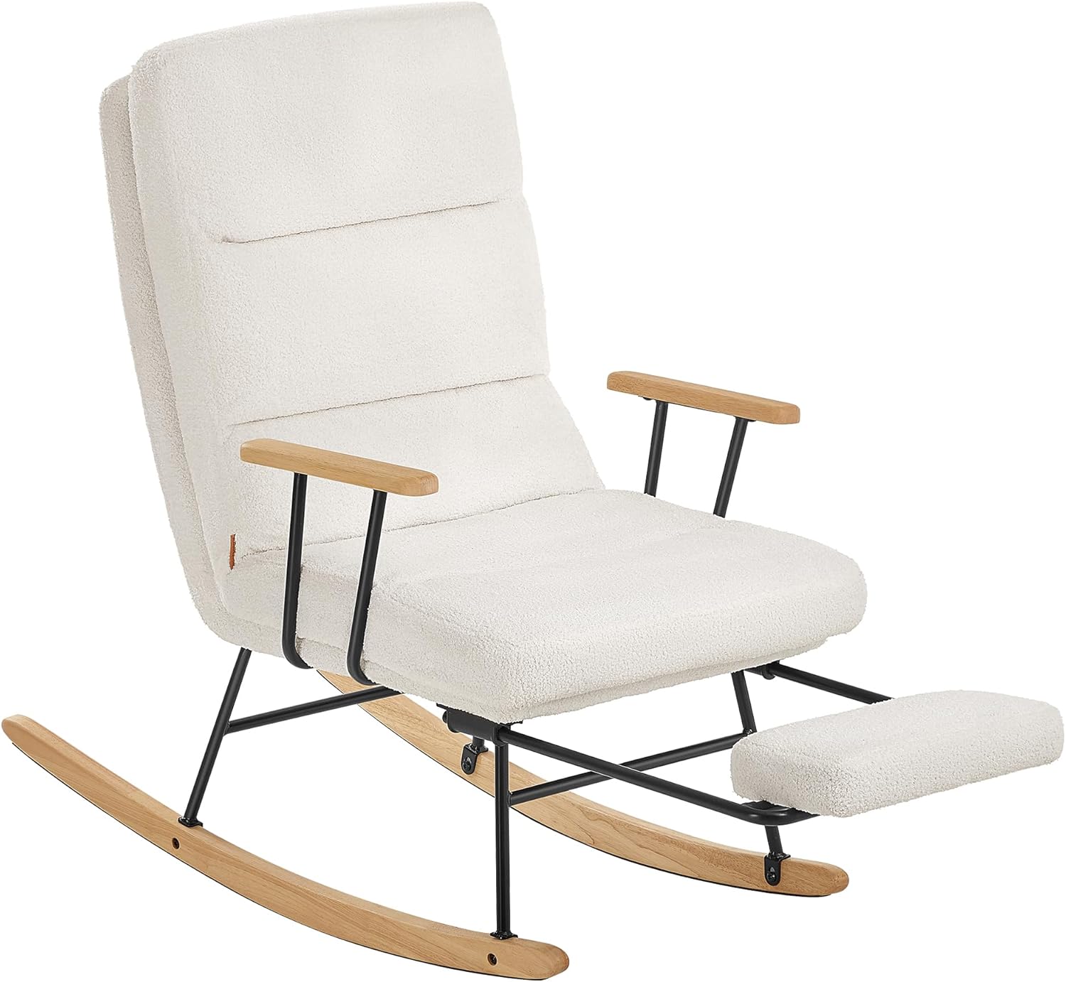 Detalle de SONGMICS HOME Poltrona a Dondolo LYY016W01: comfort elegante con piedini in legno