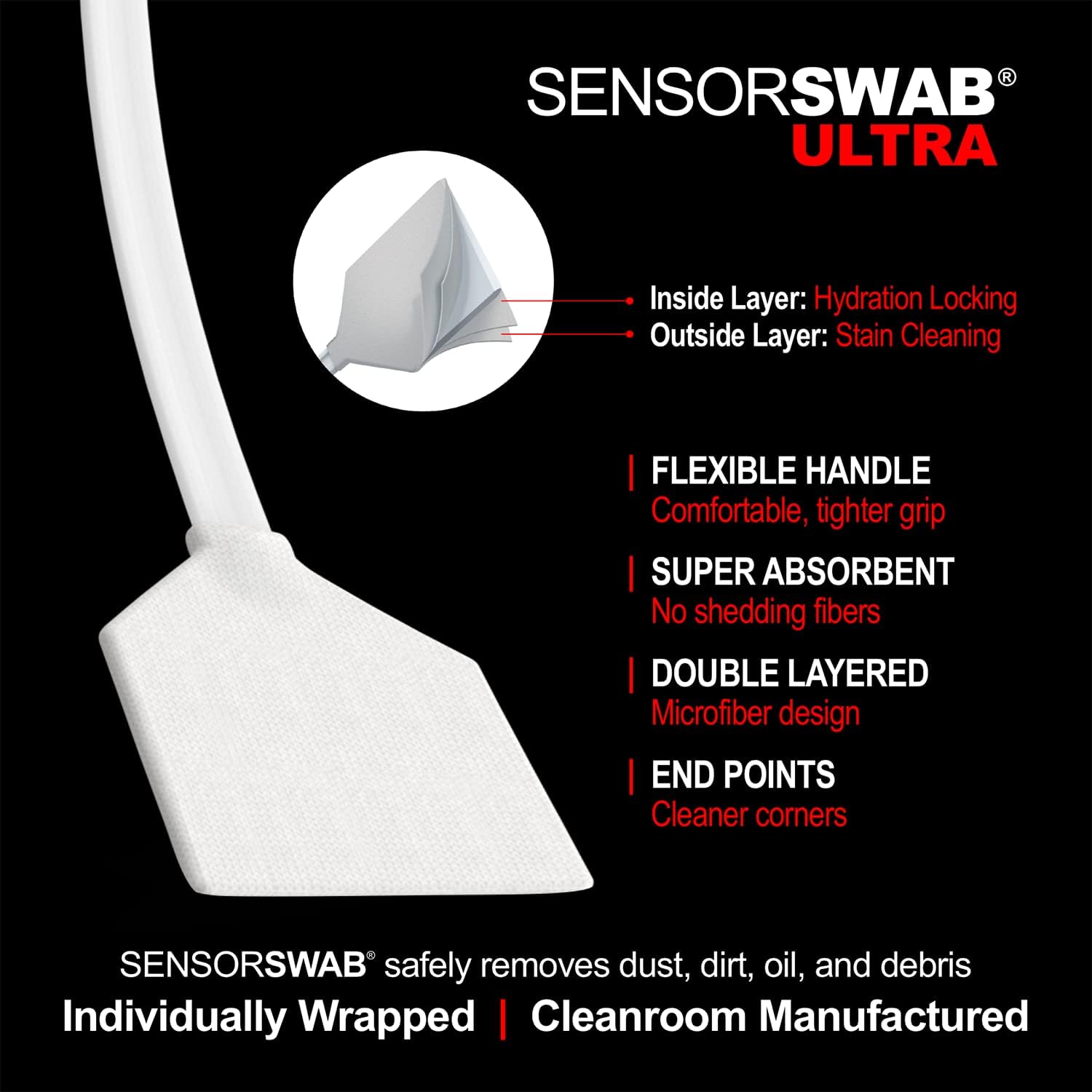 Thumbnail 4 de Sensor Swab ULTRA 17mm Swabs – Camera Sensor Cleaner for APS-C DSLRs and Mirrorless