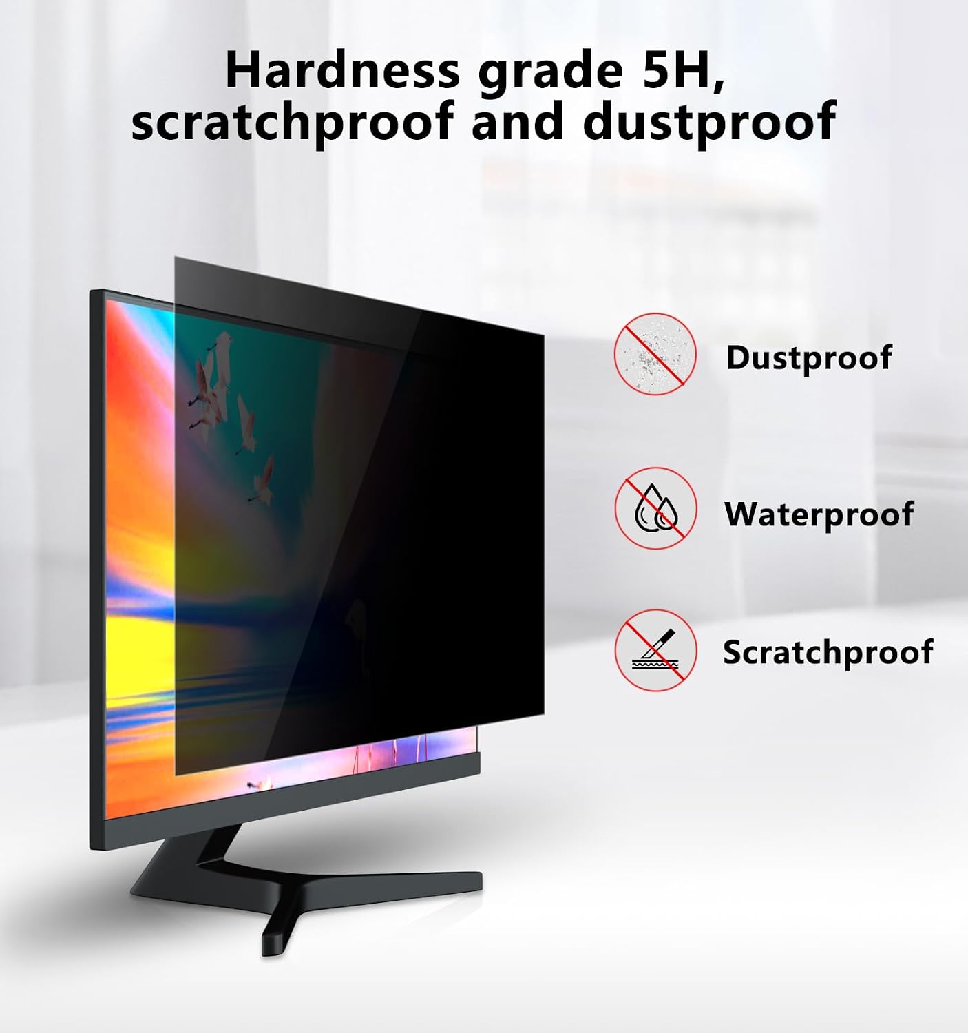Detalle de PYS 23.8 Inch Privacy Screen for 24-inch Monitors (16:9) – Anti-Glare, Anti-Blue Light, Removable