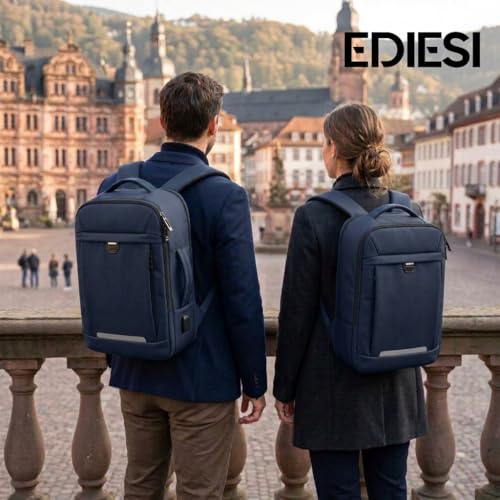 Thumbnail 9 de EDIESI Mochila de Cabina 40x30x20 cm: Expandible, impermeable y con puerto USB para portátil 15,6” — Azul Marino