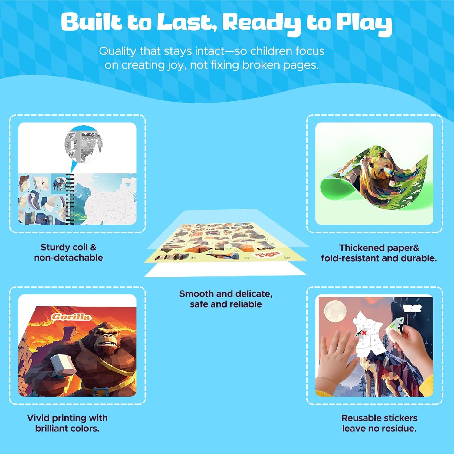 Thumbnail 6 de CutteeyFyry Stickerbuch Set für Kinder 3–8 Jahre – 4 themenbasierte Stickerbücher mit Geschichten