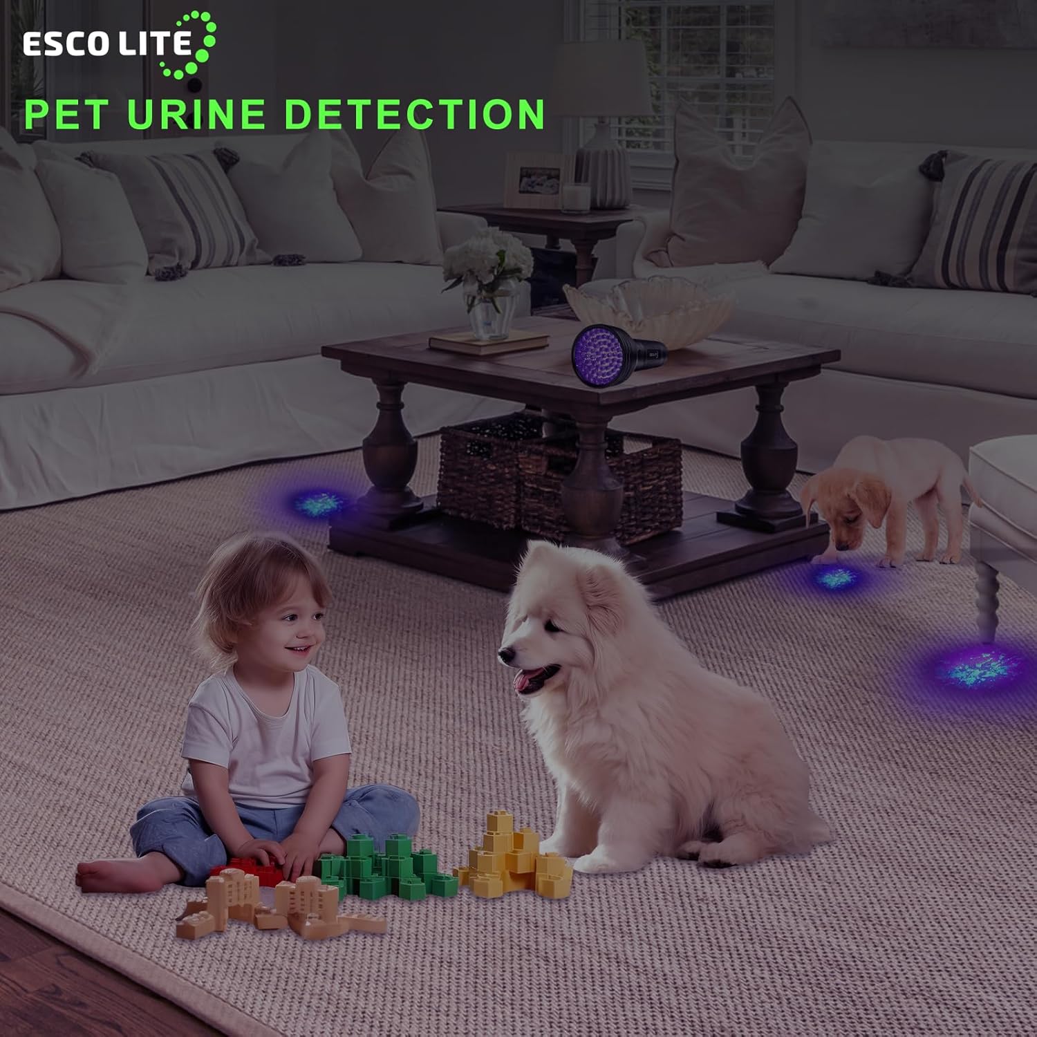 Detalle 2 de ESCO LITE 51 LED UV Blacklight Detector ⚡